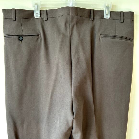 Vintage Hunt Valley 2-Piece Wool Suit Size 44 Brown Made in USA Sport Coat Pants - Picture 12 of 16